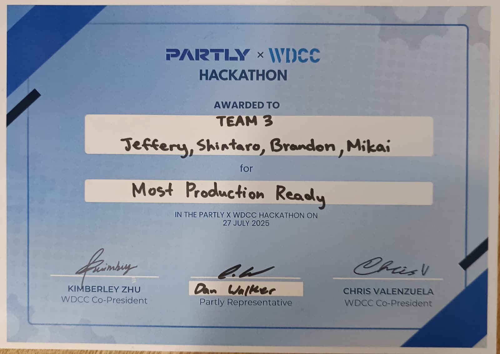 Most production ready — certificate